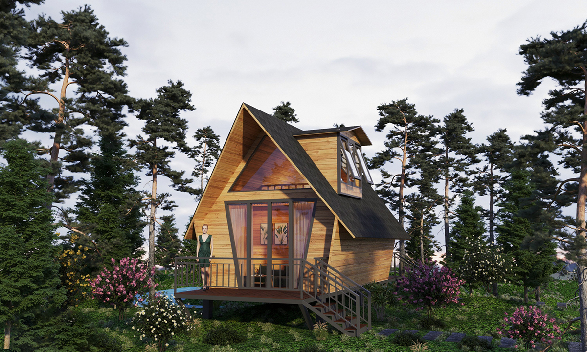 Mẫu nhà bungalow bằng nhà thép tiền chế