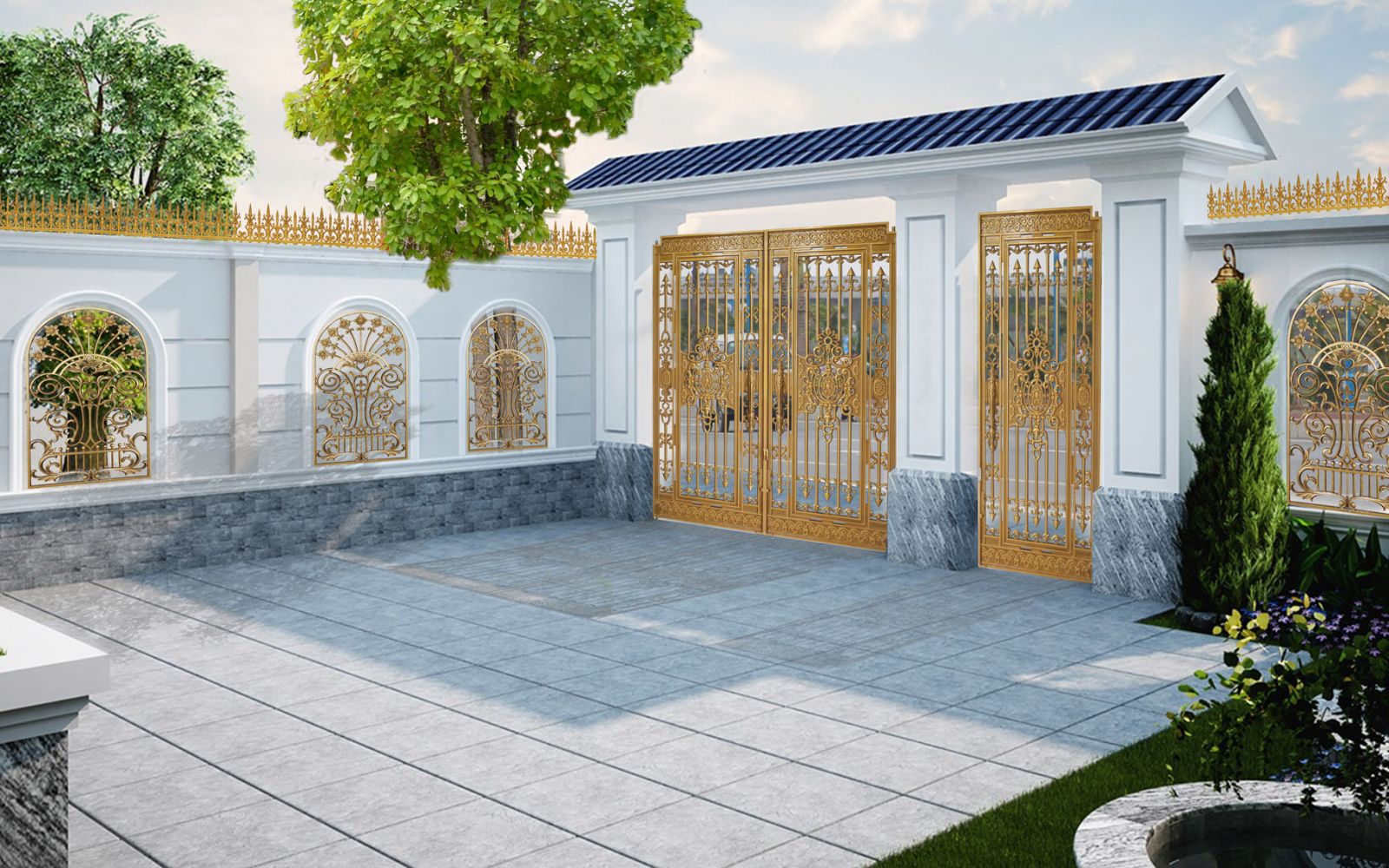 Dịch vụ gia công cổng ngõ biệt thự cao cấp tại Đà Nẵng